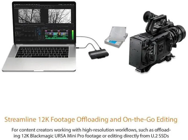 Alt view image 7 of 7 - EZ-ADAPTER EX MB307U-1VB USB4 TO U.2/U.3 NVME SSD EXTERNAL ADAPTE