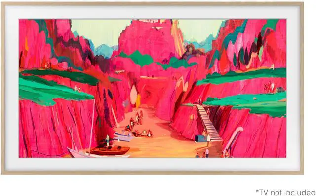 Alt view image 3 of 7 - Samsung 75" The Frame Customizable Bezel Modern Teak