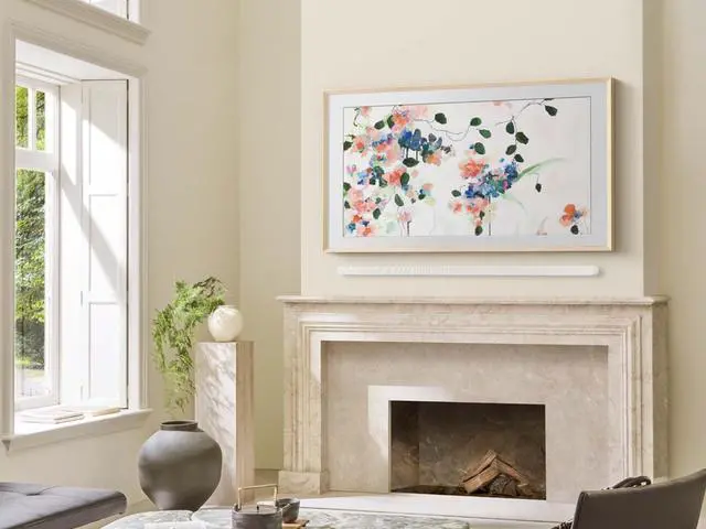 Alt view image 7 of 7 - Samsung 65" The Frame Customizable Bezel Modern Teak