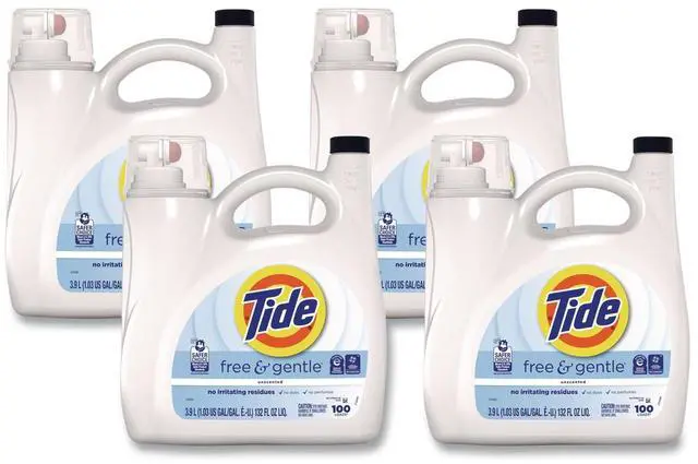 Main image of Free and Gentle Liquid Laundry Detergent HE Compatible 100 Loads 132 oz Bottle 4/Carton 80762802