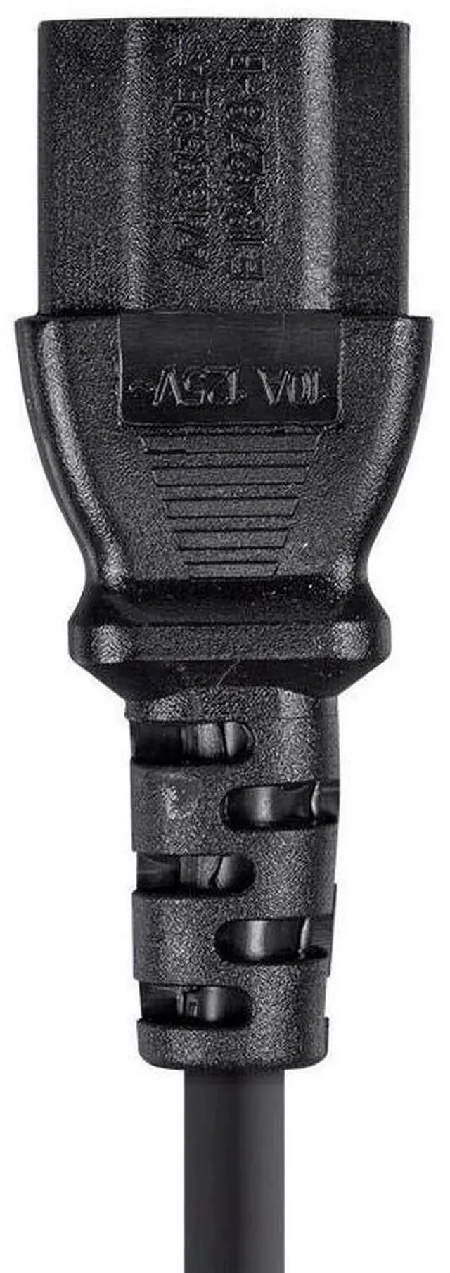 Alt view image 12 of 12 - Monoprice 3-Prong Power Cord - 15 Feet - Black | NEMA 5-15P to IEC 60320 C13, 14AWG, 15A