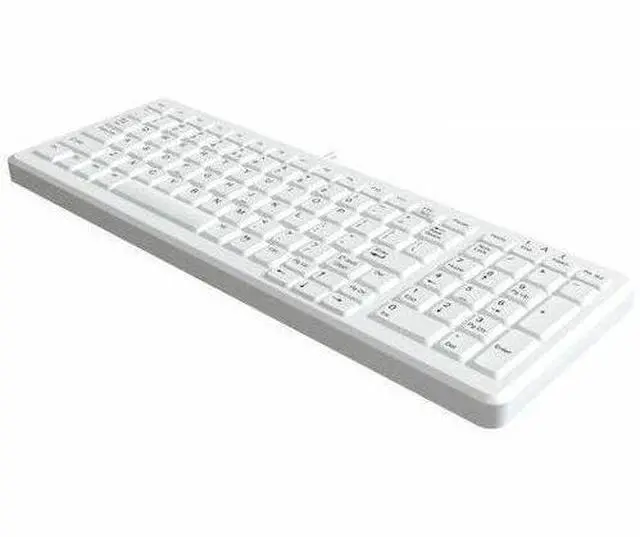 Main image of TG3 Electronics 103 Key Washable Low Profile Keyboard White w/ Green Backlight