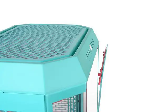 Alt view image 11 of 11 - Thermaltake Tower 600 Mid Tower; 2x140mm CT Fans Included; 420mm Radiator Support; 400mm GPU Clearance; Hidden Connector Support; Rotatable PCIe Slots; Mint Strawberry; CA-1Z1-00MLWN-00