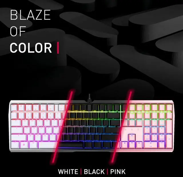 Alt view image 4 of 9 - CHERRY MX 3.0S Wired RGB Keyboard MX RED SWITCH  For Office And Gaming White