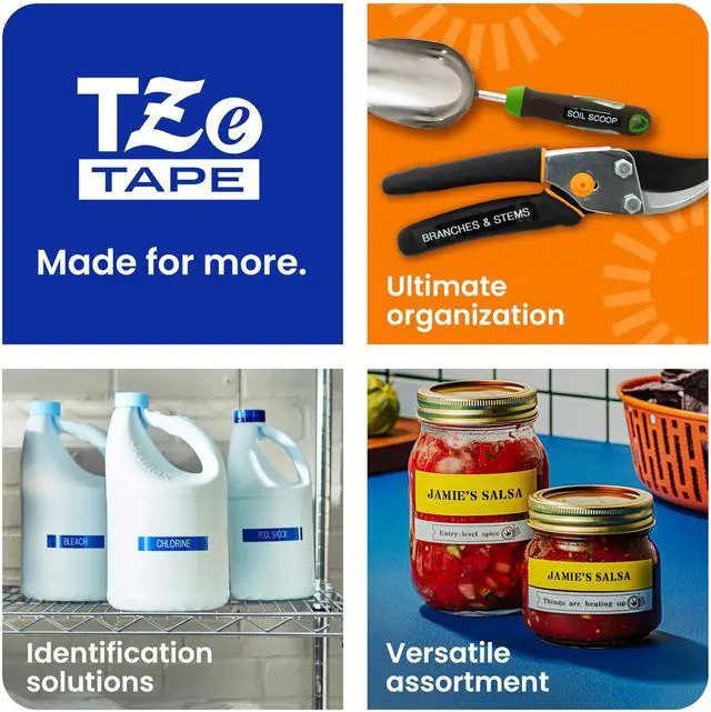 Alt view image 4 of 7 - Brother Genuine P-touch TZe551 BK on BK Label Tape Laminated 24mmX8m TZE551G