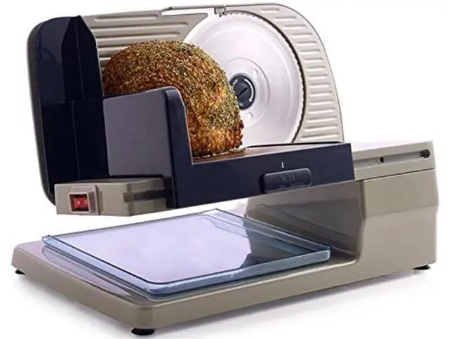 Alt view image 12 of 12 - Chef'sChoice 615A Electric Meat Slicer Features Precision Thickness Control and Tilted Food Carriage for Fast and Efficient Slicing with Removable Blade for Easy Clean, 7", Gray