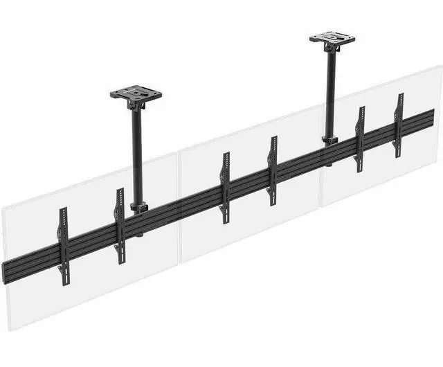 Alt view image 7 of 13 - Monoprice 3x1 Menu Board Ceiling Mount For Displays Between 32in to 65in, Max Weight 66 lbs. ea., VESA Patterns up to 600x400 - Commercial Series