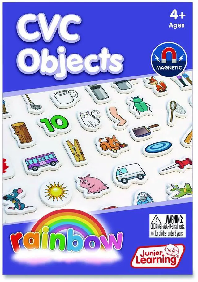 Main image of Rainbow CVC Objects +/- 1.6" Tall Assorted Objects and Object Colors White Background 40 Pieces JL641