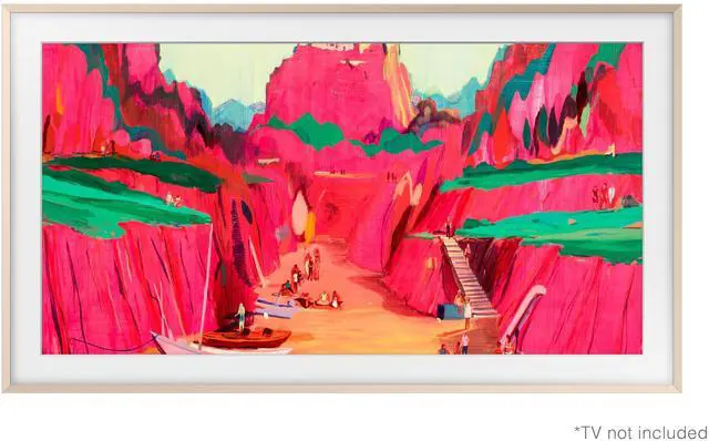 Alt view image 3 of 7 - Samsung 85" The Frame Customizable Bezel Sand Gold Metal