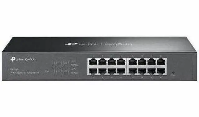 Alt view image 6 of 11 - TP-Link Omada 16-Port Gigabit Easy Managed Switch - 16 Ports - Manageable - Gigabit Ethernet - 10/100/1000Base-T - 2 Layer Supported - 8.40 W Power Consumption - Twisted Pair - 1U - Desktop, Rack-moun