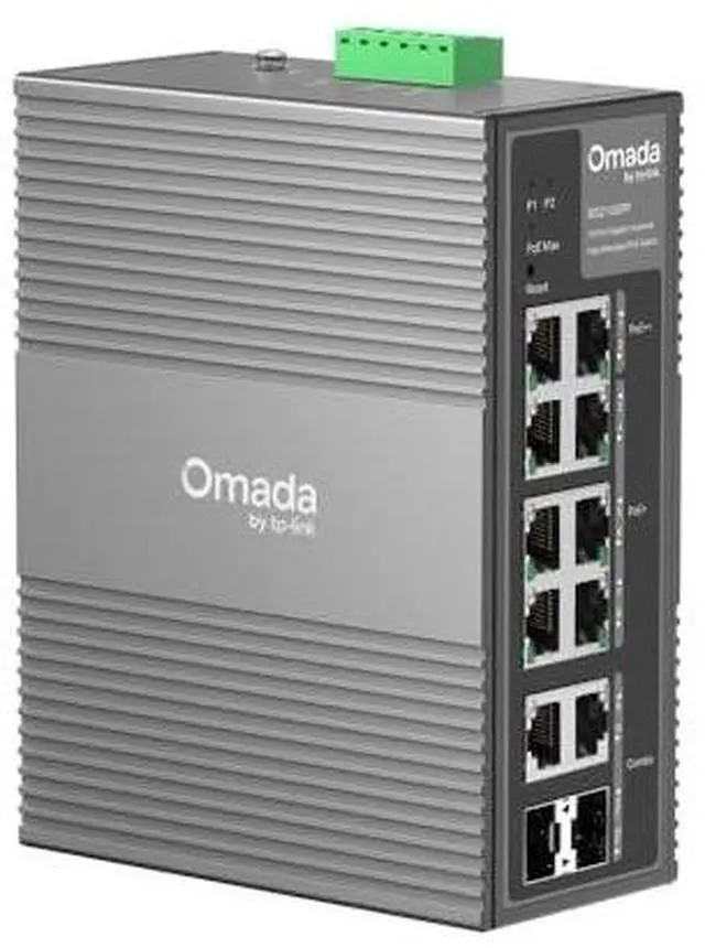 Alt view image 4 of 12 - TP-Link Omada 10-Port Gigabit Industrial Easy Managed Switch with 6-Port PoE+ and 2-Port PoE++