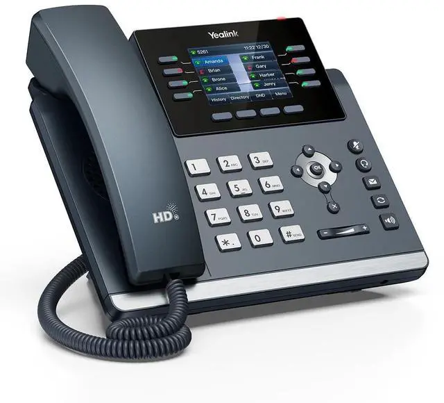 Alt view image 4 of 4 - Yealink SIP-T44U 1301214-12 VoIP Accounts. 2.8-Inch Color Display, PoE Power Adapter NOT Included, Black