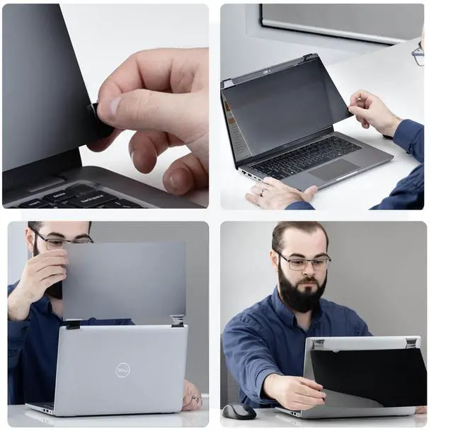 Alt view image 6 of 7 - StarTech 15.6-inch 16:9 Bright Privacy Screen Filter with Touch Flip-Over 75% Light Transmittance Anti-Glare Privacy Filter