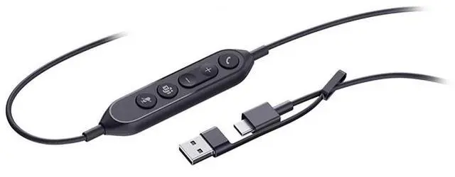 Alt view image 5 of 5 - Yealink UH46 Dual UC USB-C/A - USB Professional Wired Headset - USB-C and USB-A adapter included (1308183)