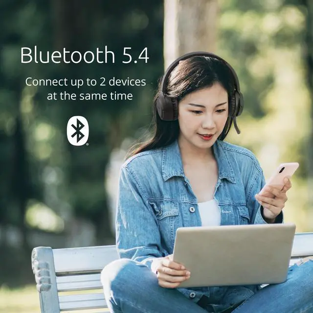 Alt view image 13 of 15 - Kensington H1050 Bluetooth On-Ear Headset with Environmental Noise-Canceling Technology K80182WW - Black