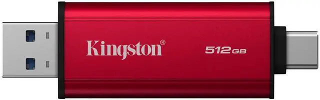 Alt view image 9 of 14 - Kingston 512GB Dual USB-A/C Portable SSD, Up to 1050MB/s, USB 3.2 Gen 2 SPSD/512GB