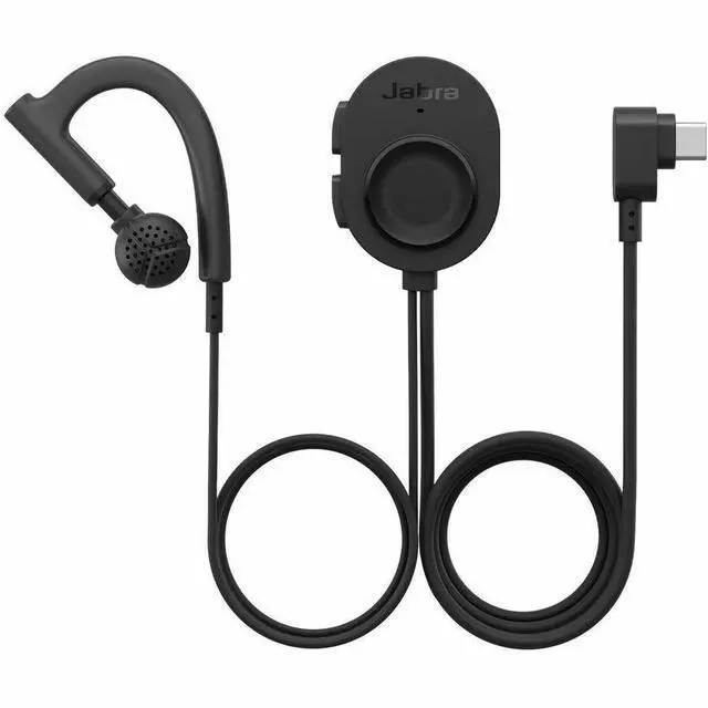 Main image of Jabra Perform 10 Wired PTT Earpiece with in-Line Clip-On Noise-Cancelling Microphone, Adjustable Ear Hook, Walkie Talkie Earpiece Works with Zello and Zebra, USB-C Connectivity