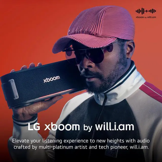Alt view image 2 of 7 - LG xboom Bounce by will.i.am, Portable Bluetooth Speaker for Sports and Athletes, up to 30 Hours of Playback, IP67 Dust and Water Resistant. Perfect for Basketball