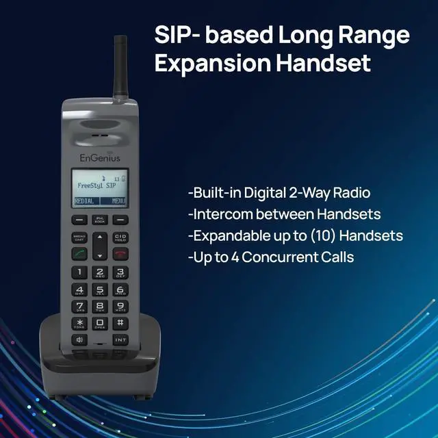 Alt view image 3 of 10 - EnGenius FreeStyl SIP Cordless Phone System Handset FREESTYL SIP-HC