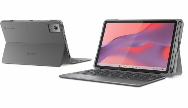 Alt view image 13 of 16 - Lenovo Chromebook Duet EDU G2 83HJ0002UB Chromebook Tablet - 10.9" WUXGA - MediaTek Kompanio 838 Octa-core - 4 GB - 64 GB Storage - ChromeOS - Luna Gray - Cortex A78 Dual-core (2 Core) 2.60 GHz +