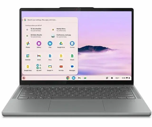 Alt view image 8 of 12 - Lenovo Chrome 14M9610 83MW000EUS 14" Touchscreen Chromebook - Octa-core (ARM Cortex X925 + Cortex X4) - 16 GB - 256 GB Flash Memory - ChromeOS - Webcam - IEEE 802.11be Wireless LAN Standard