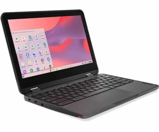 Alt view image 17 of 17 - Lenovo 500e Chromebook Gen 4s 83L40001US 11.6" Touchscreen Convertible 2 in 1 Chromebook - HD - Intel N-Series N100 - 8 GB - 64 GB Flash Memory - English Keyboard - Gray - Intel Chip - 1366 x 768