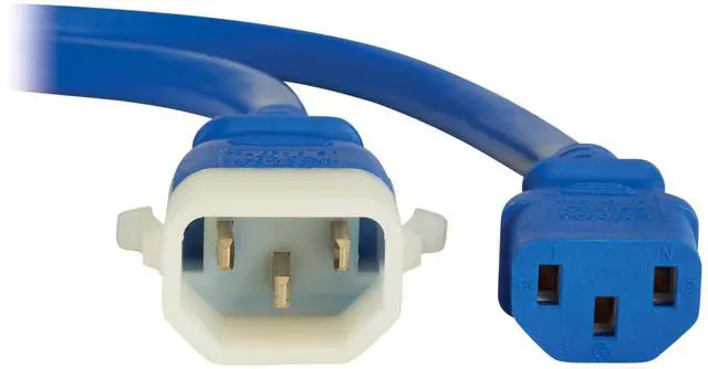 Alt view image 3 of 5 - Eaton Tripp Lite 6ft PDU C13 to P-Lock C14 Heavy-Duty Power Cords Blue 6 Pack