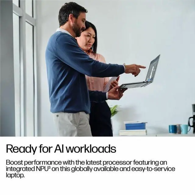 Alt view image 19 of 20 - HP EliteBook 6 G1i 14" Notebook - WUXGA - Intel Core Ultra 5 235U - vPro Technology - 16 GB - 512 GB SSD - English Keyboard - Pike Silver Aluminum - Intel Chip - 1920 x 1200 - Windows 11 Pro - In