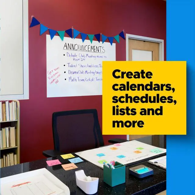 Alt view image 19 of 20 - 3M Post-it FWS6X4 Flex Dry Erase Write Surface 6ft x 4ft Roll of Whiteboard Film