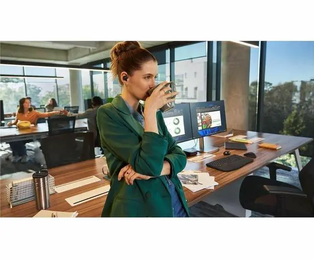 Alt view image 2 of 14 - Poly Voyager Free 20 True Wireless Earbuds +Basic Charge Case 946C3AA#ABA - Black