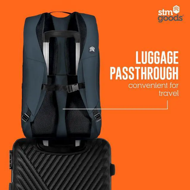 Alt view image 11 of 12 - STM Myth 18L Backpack - Durable, Stylish, and Practical Laptop Backpack with Multiple Pockets - Fits 15" Laptop and 16" MacBook Pro with Maximum Laptop Protection - Magnet Black