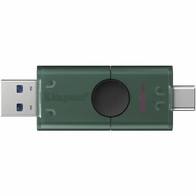 Alt view image 10 of 15 - Kingston DataTraveler Duo 128GB USB 3.2 (Type A + Type C) Gen 1 On-The-Go Flash Drive - 128 GB - USB 3.2 (Gen 1) Type A, USB 3.2 (Gen 1) Type C
