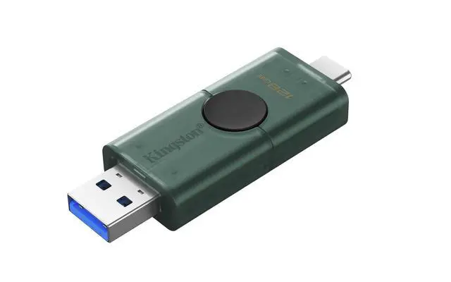 Alt view image 13 of 15 - Kingston DataTraveler Duo 128GB USB 3.2 (Type A + Type C) Gen 1 On-The-Go Flash Drive - 128 GB - USB 3.2 (Gen 1) Type A, USB 3.2 (Gen 1) Type C