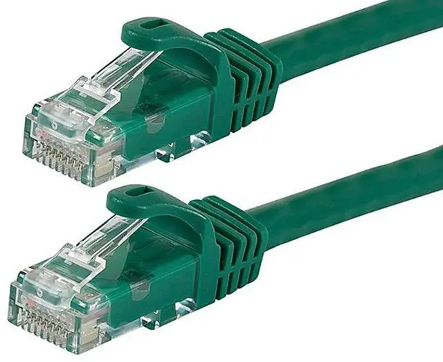 Alt view image 8 of 10 - Monoprice Cat6 Ethernet Patch Cable - 1 Feet - Green | Network Internet Cord - RJ45, Stranded, 550Mhz, UTP, Pure Bare Copper Wire, 24AWG - Flexboot Series