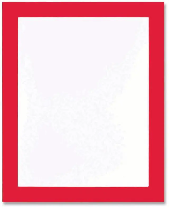 Main image of Self Adhesive Sign Holders 11 x 17 Insert Clear with Red Border 2/Pack 68886R