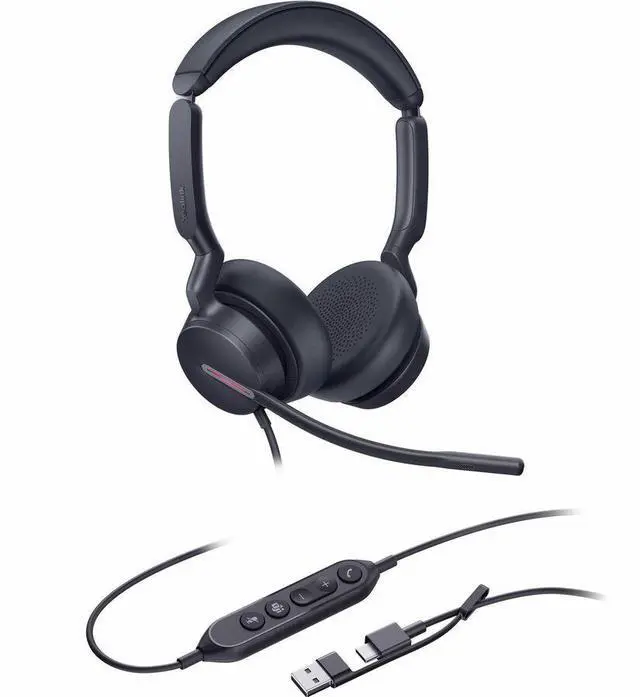 Alt view image 3 of 3 - Yealink 1308182 UH46 Dual Teams - Professional Wired Headset USB-C/A - Microsoft Teams certified