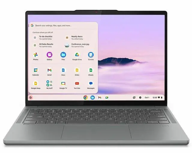 Alt view image 8 of 12 - Lenovo Chrome 14M9610 83MW000EUS 14" Touchscreen Chromebook - Octa-core (ARM Cortex X925 + Cortex X4) - 16 GB - 256 GB Flash Memory - ChromeOS - Webcam - IEEE 802.11be Wireless LAN Standard