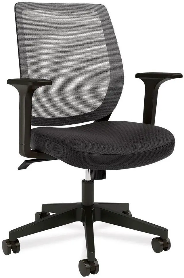 Main image of Alera Wessex Ergonomic Fabric Mesh Swivel Task Chair - Supports Up to 275lbs - 17.09 to 20.83 Seat Height - Black Seat/Back/Base ALEWX42BME17
