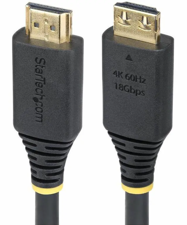 Main image of StarTech 8ft 2.4m High Speed HDMI Cable with Gripping Connectors 4K 60Hz/1440p 144Hz 18Gbps UHD HDMI 2.0 Cord TPE Jacket
