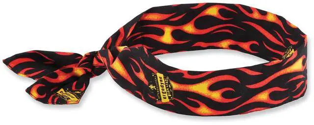 Main image of Chill-Its 6700 Cooling Bandana Polymer Tie Headband One Size Fits Most Flames 12341
