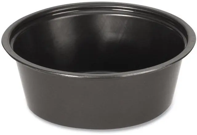 Main image of Portion Cups 1.5 oz Plastic Black 250/Sleeve 10 Sleeves/Carton PPC150B