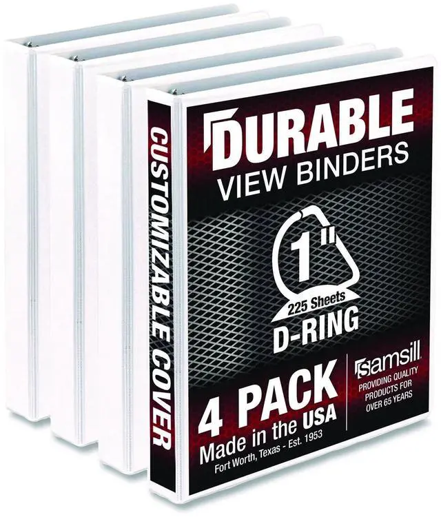 Alt view image 2 of 8 - Durable 1" View D Ring White