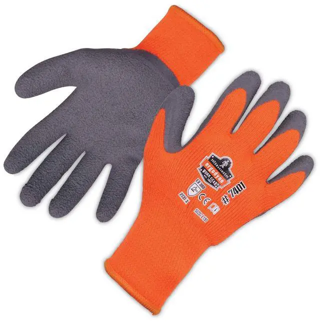 Main image of ProFlex 7401-CASE Coated Lightweight Winter Gloves EN388: 2131X 9" Long X-Large Orange Pair 17625