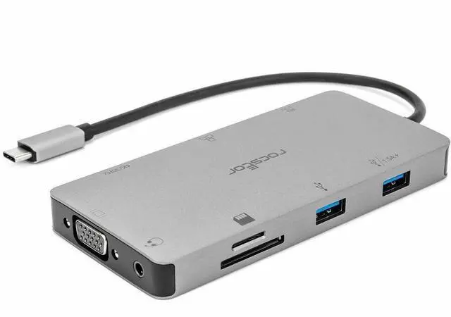 Main image of Rocstor USB-C Multiport HUB Adapter 9 Port Y01H01AG