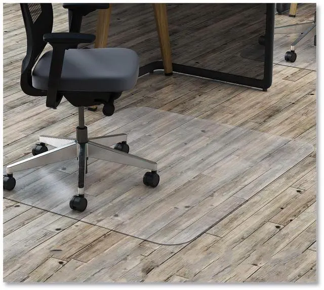 Main image of EconoMat Non-Studded All Day Use Chair Mat for Hard Floors Rectangular 45" x 53" Clear Ships Rolled CM21242COM