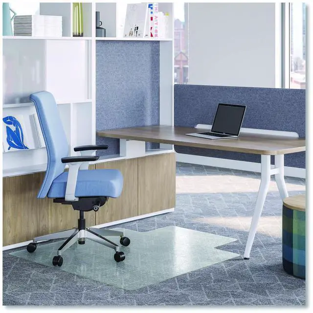 Main image of OceanMat Carpet Chair Mat for Flat Pile Carpeted Floors Rectangular with Lip Straight Edges 36" x 48" Clear CM1K112OCB