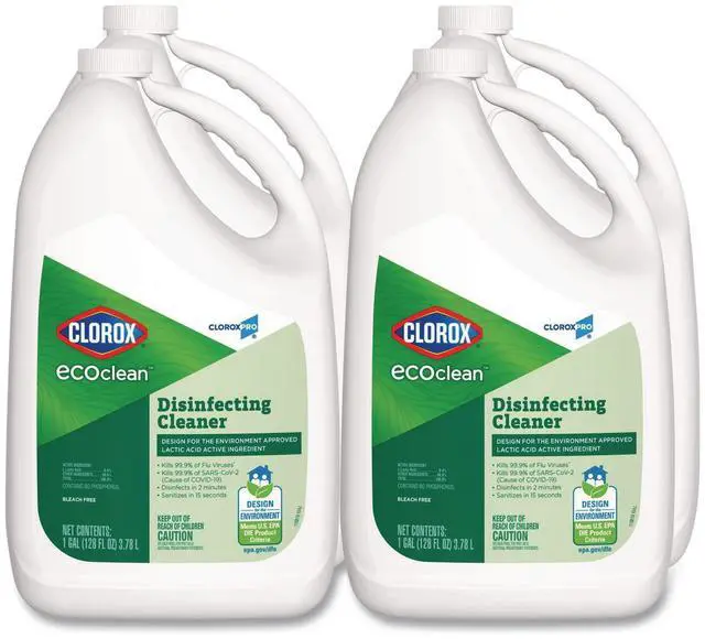 Main image of Clorox Pro EcoClean Disinfecting Cleaner Unscented 128 oz Refill Bottle 4/Carton 60094CT