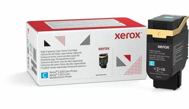 Main image of Xerox Cyan High Capacity Toner Cartridge, Xerox C325 Color Printer, (Use