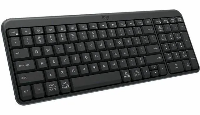 Main image of Logitech MK250 Bluetooth Keyboard with Numpad Easy Connectivity Compact Wireless Keyboard made with Recycled Plastic Spill-Resistant comfortable Keys Graphite 920013442
