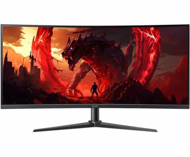 Alt view image 8 of 20 - Acer Nitro XZ340CUR X0 34" Class Gaming LCD Monitor - 21:9 - Black - 34" Viewable - FreeSync Premium - 250 Nit - 1 ms - Speakers - HDMI - DisplayPort